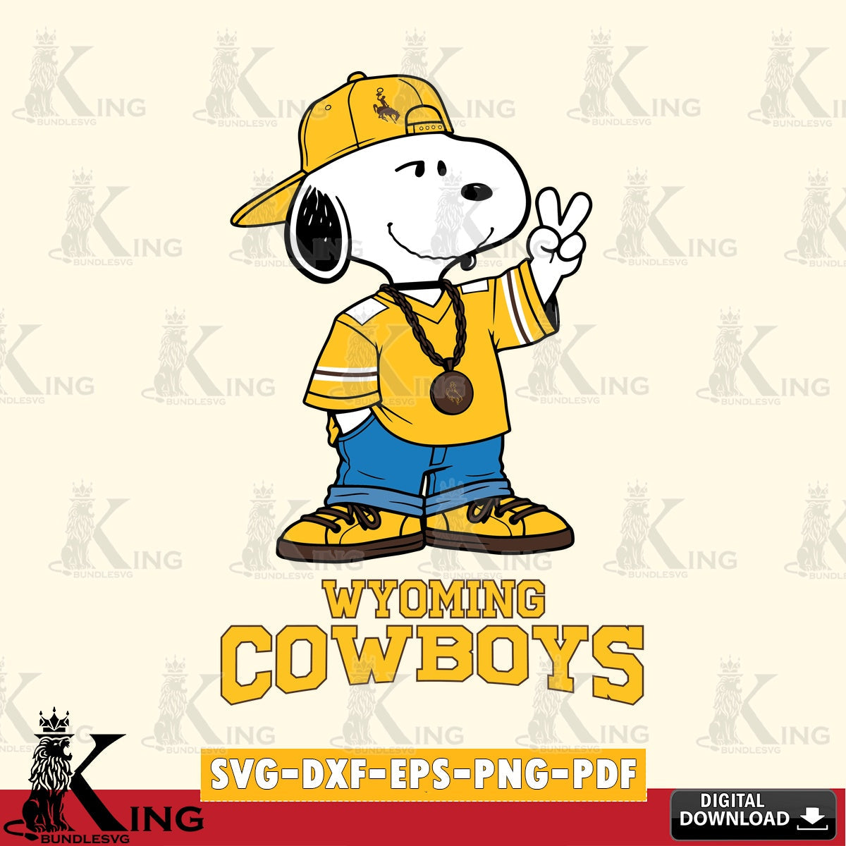 Wyoming Cowboys Snoopy Say hi SVG, Cricut, Cut file  , Digital Download , Instant Download, Peanuts svg, NCAA svg, Football svg, Sport svg