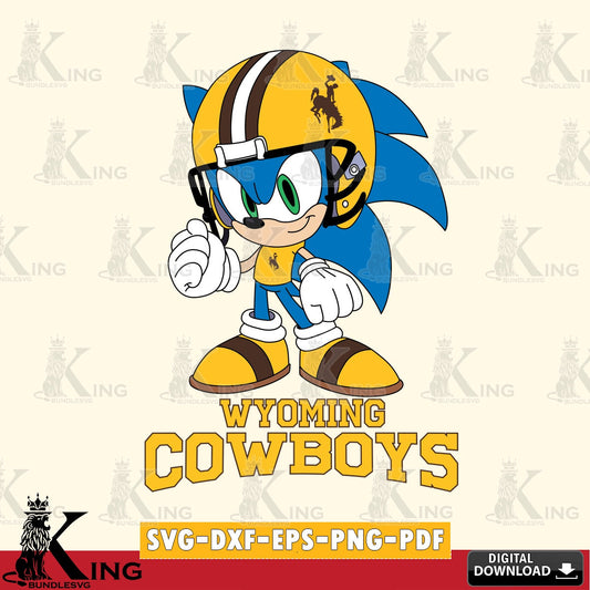 Wyoming Cowboys Sonic Football Mascot SVG file, Vector , Digital Download , PDF File , Instant Download