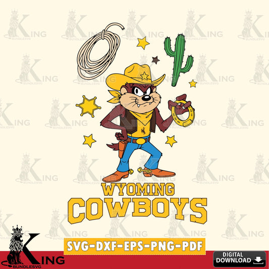 Wyoming Cowboys Taz Cowboy Western SVG file, Cut file  , Digital Download , Instant Download, Taz svg, NCAA svg