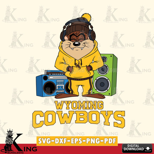 Wyoming Cowboys Taz Hip Hop SVG file, Cut file  , Digital Download , Instant Download, Taz svg, NCAA svg