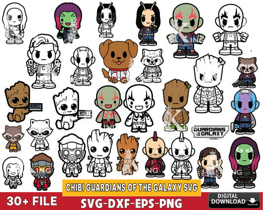 hibi Guardians of the Galaxy SVG DXF EPS PNG , for Cricut, Silhouette, Digital download ,Instant Download