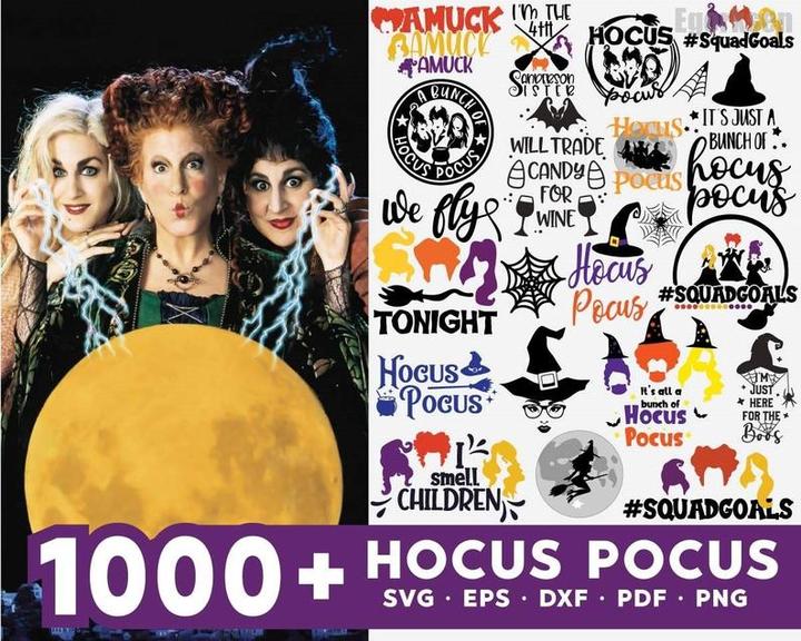 Hocus Pocus Bundle svg,1000 file Hocus Pocus svg eps png, for Cricut, Silhouette, digital, file cut