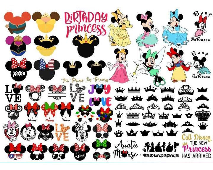 Disney Princess Bundle svg,7000+ files Disney Princess svg eps png, for Cricut, Silhouette, digital, file cut