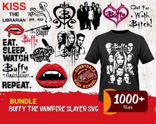 Buffy The Vampire Slayer Bundle svg,1000+ files Buffy The Vampire Slayer svg eps png, for Cricut, Silhouette, digital, file cut