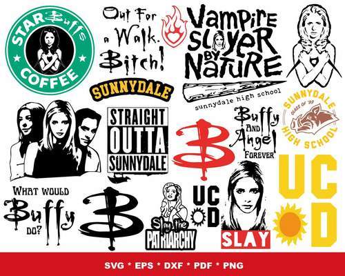 Buffy The Vampire Slayer Bundle svg,1000+ files Buffy The Vampire Slayer svg eps png, for Cricut, Silhouette, digital, file cut