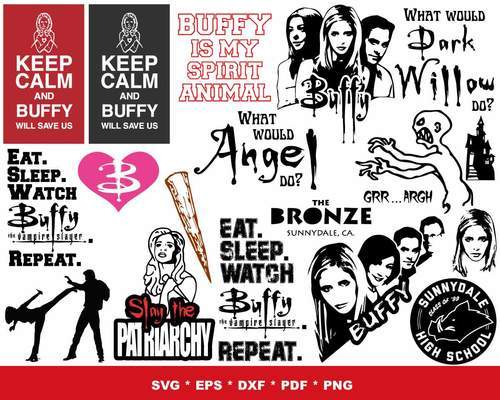 Buffy The Vampire Slayer Bundle svg,1000+ files Buffy The Vampire Slayer svg eps png, for Cricut, Silhouette, digital, file cut