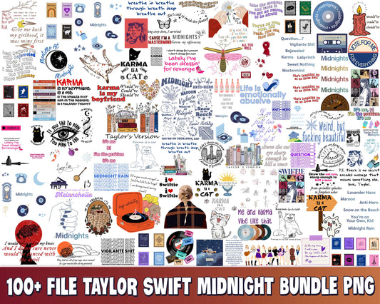 100+ file Taylor Midnights bundle PNG, Taylor Swift Inspired PNG, Swiftie PNG, Swift Midnight PNG, Silhouette, digital download,Instant Download