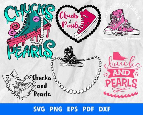 Chucks & Pearls Bundle svg,100+ files Chucks & Pearls svg eps png, for Cricut, Silhouette, digital, file cut