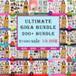 200 Ultimate Giga Bundle - 200 Bestseller SVG Bundles for Cricut, Silhouette, digital, file cut