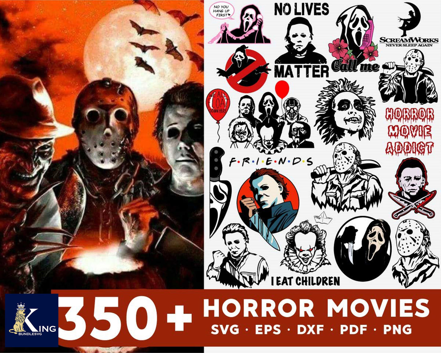 Horror Movies Bundle svg,700+ files Horror Movies svg eps png, for Cricut, Silhouette, digital, file cut