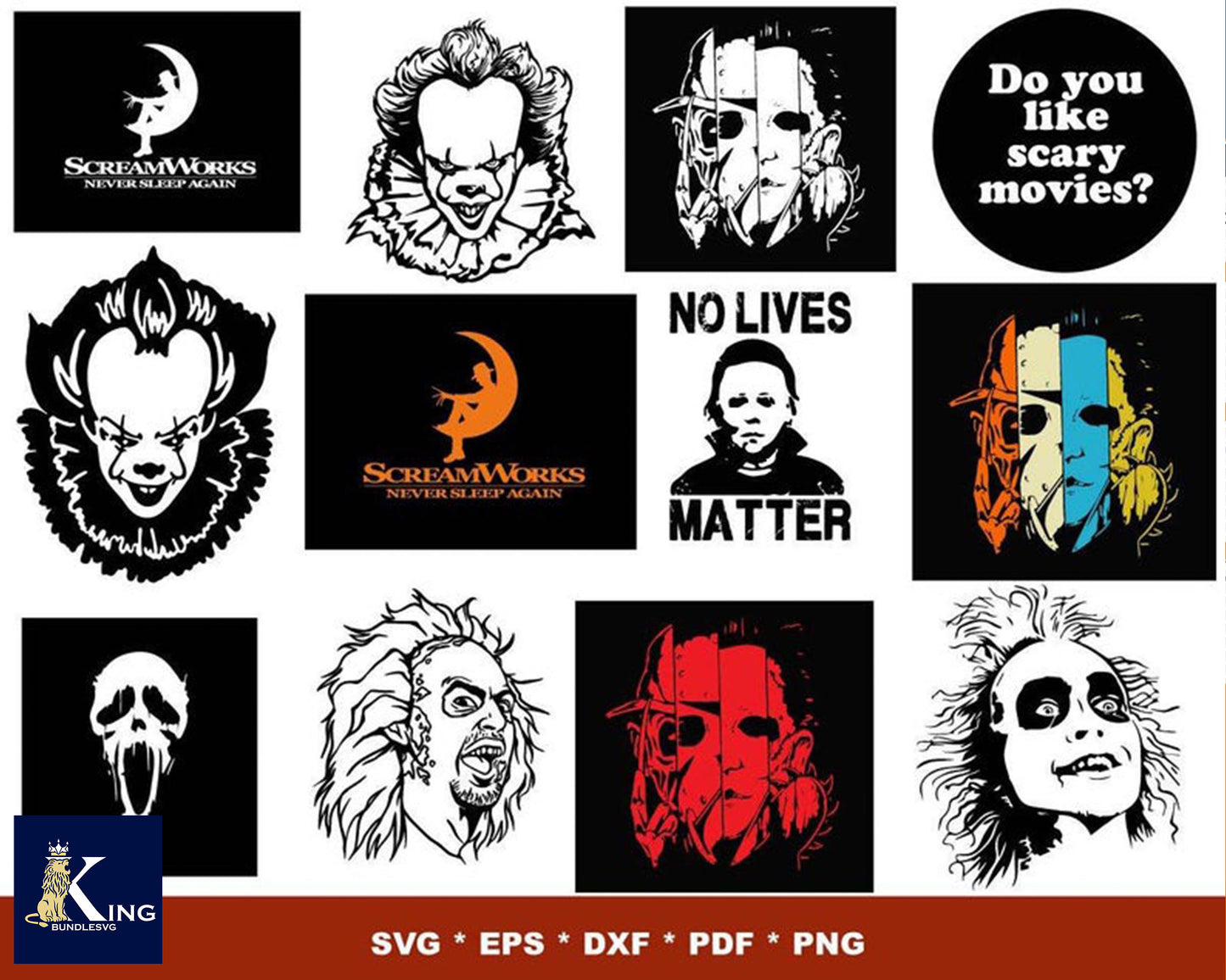 Horror Movies Bundle svg,700+ files Horror Movies svg eps png, for Cricut, Silhouette, digital, file cut