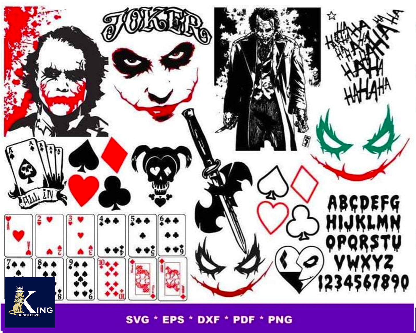 Joker Bundle svg,1000+ files Joker svg eps png, for Cricut, Silhouette, digital, file cut