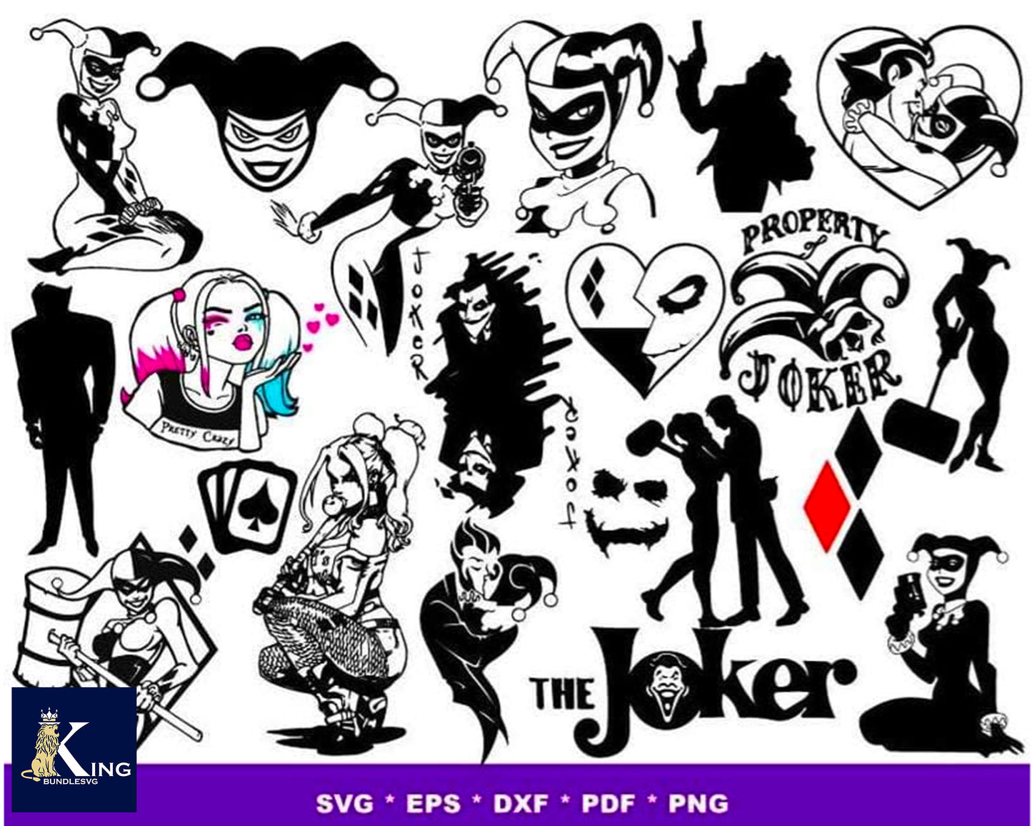 Joker Bundle svg,1000+ files Joker svg eps png, for Cricut, Silhouette, digital, file cut