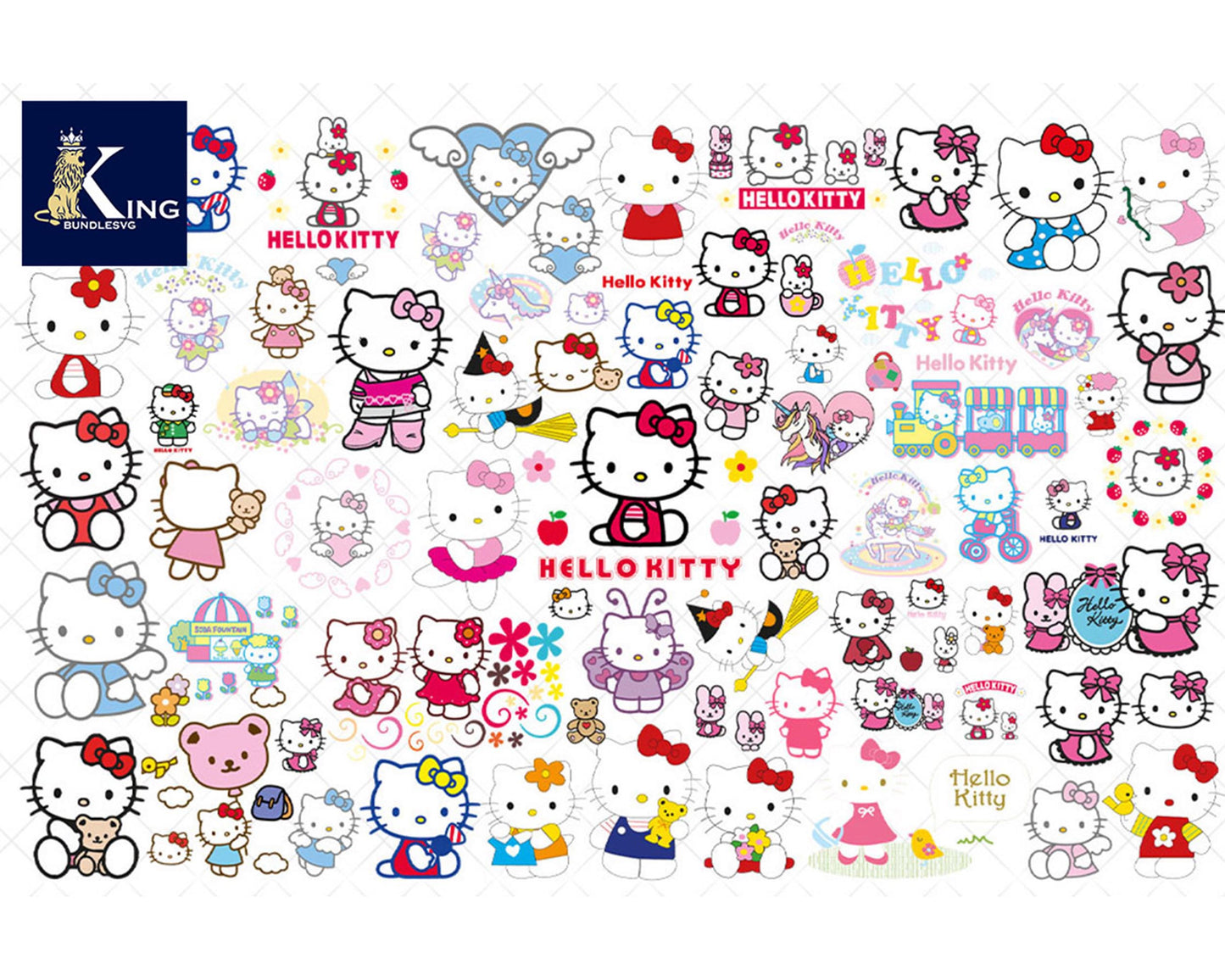 1200+ file Hello Kitty SVG, Mega Bundle Hello Kitty svg eps png, for Cricut, Silhouette, digital, file cut