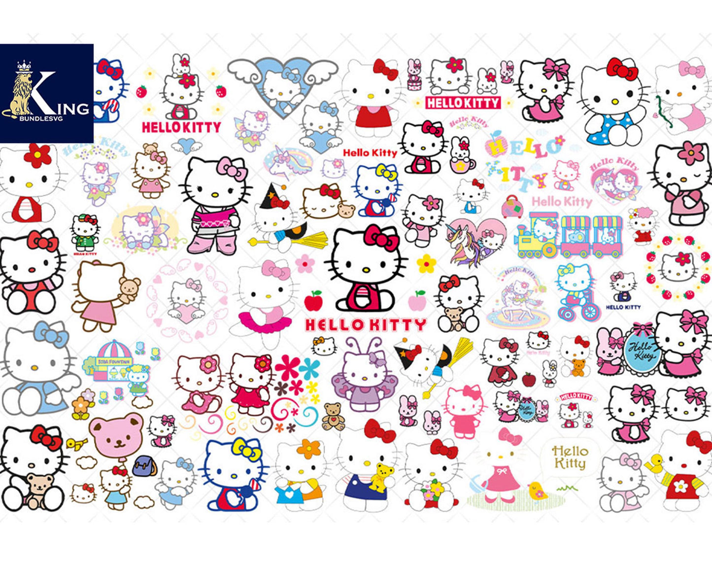 1200+ file Hello Kitty SVG, Mega Bundle Hello Kitty svg eps png, for Cricut, Silhouette, digital, file cut