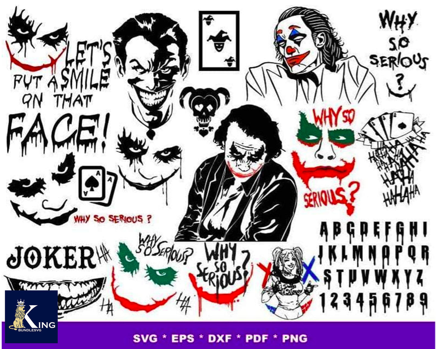 Joker Bundle svg,1000+ files Joker svg eps png, for Cricut, Silhouette, digital, file cut