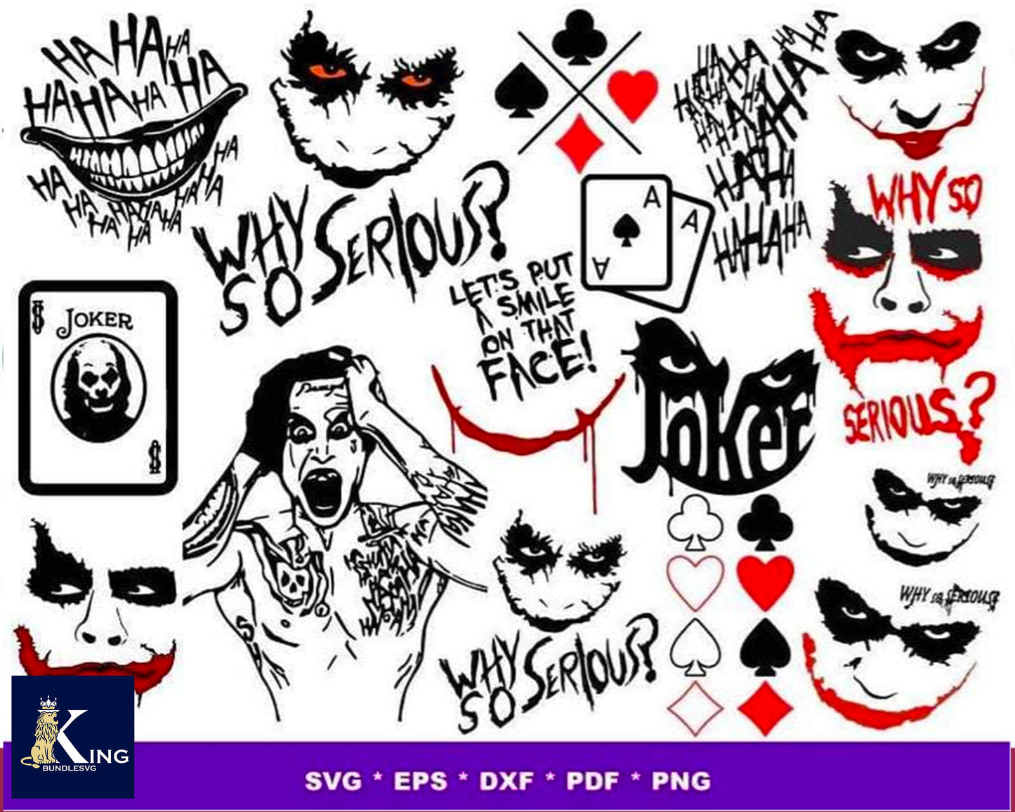 Joker Bundle svg,1000+ files Joker svg eps png, for Cricut, Silhouette, digital, file cut