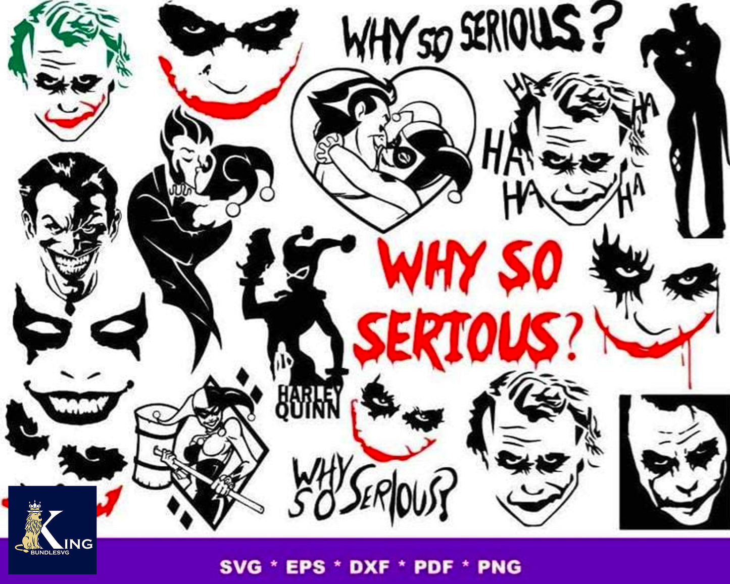 Joker Bundle svg,1000+ files Joker svg eps png, for Cricut, Silhouette, digital, file cut