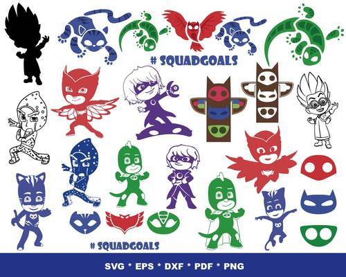 PJ Masks Bundle svg,150+ files PJ Masks svg eps png, for Cricut, Silhouette, digital, file cut