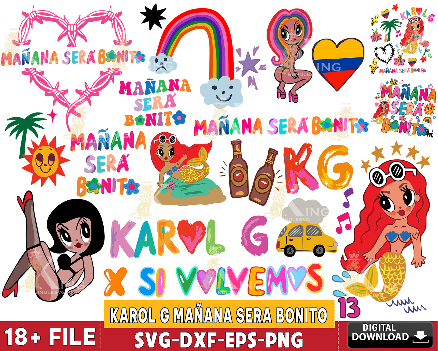 18+ file Karol G Mañana Sera Bonito bundle SVG EPS PNG DXF , for Cricu ...