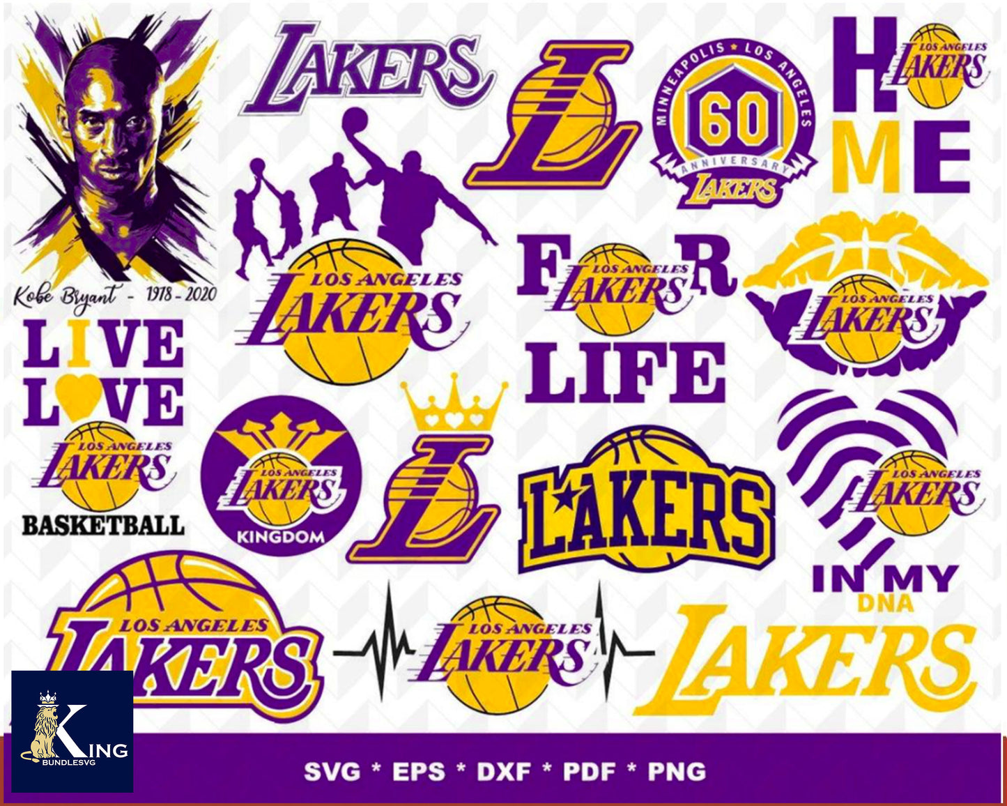 Los Angeles Lakers Bundle svg,250+ files Los Angeles Lakers svg eps png, for Cricut, Silhouette, digital, file cut