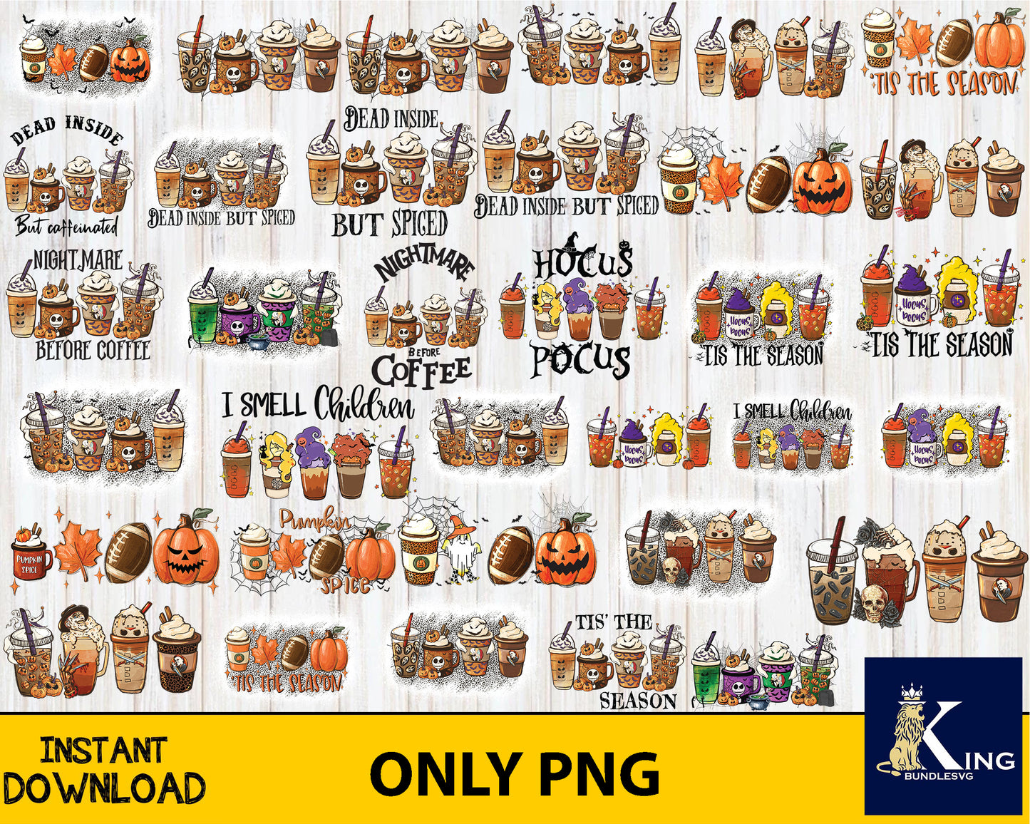 165+ file coffee halloween bundle PNG , bundle Halloween PNG , Silhouette, digital , Instant Download