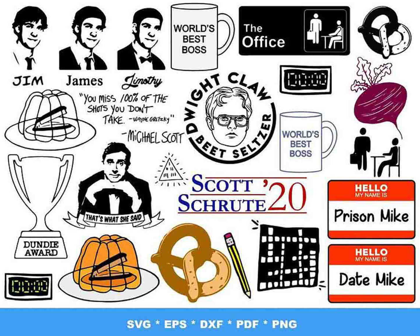 1000+ file The Office TV Show svg dxf eps png, for Cricut, Silhouette, digital, file cut