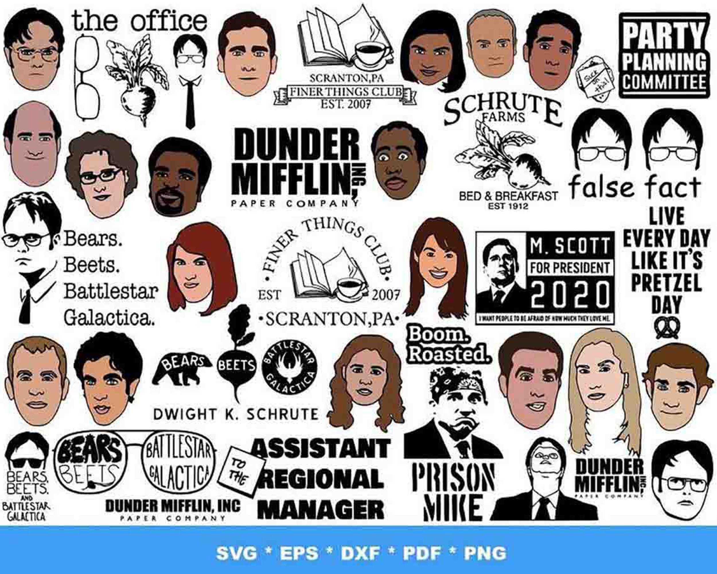 1000+ File The Office Tv Show Svg Dxf Eps Png, For Cricut, Silhouette 