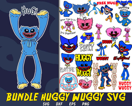 200+ Mega Bundle Huggy Wuggy SVG DXF EPS PNG, bundle Huggy Wuggy svg, cricut, for Cricut, Silhouette, digital, file cut