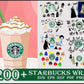 Starbucks Wrap Bundle svg,200+ Starbucks Wrap svg eps png, for Cricut, Silhouette, digital, file cut