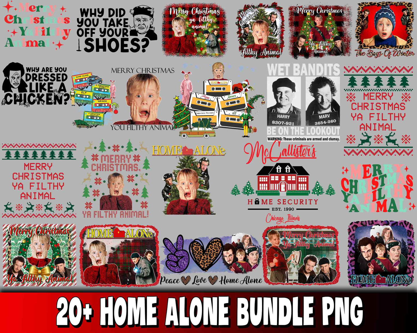 20+ file Home Alone Bundle PNG , Mega bundle Home Alone PNG , for Cricut, Silhouette, digital, file cut