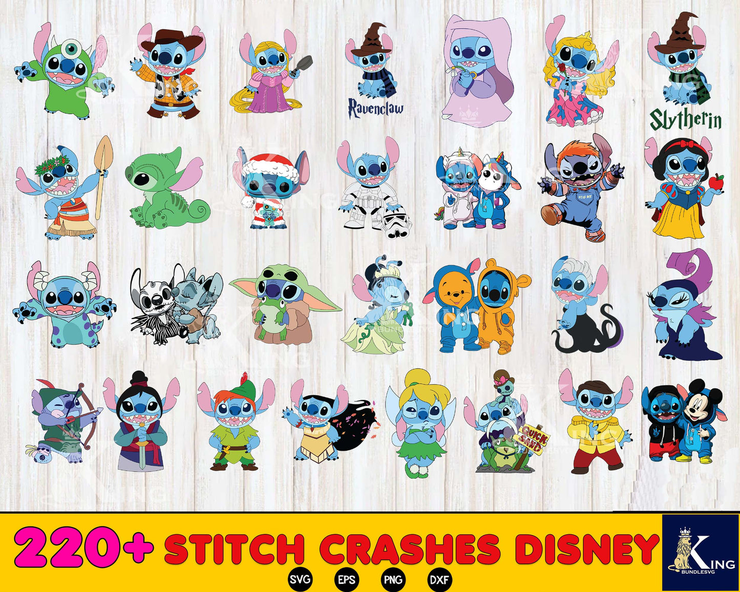 Stitch Crashes Disney Bundle svg,220+ files Stitch Crashes Disney svg dxf eps png, for Cricut, Silhouette, digital, file cut