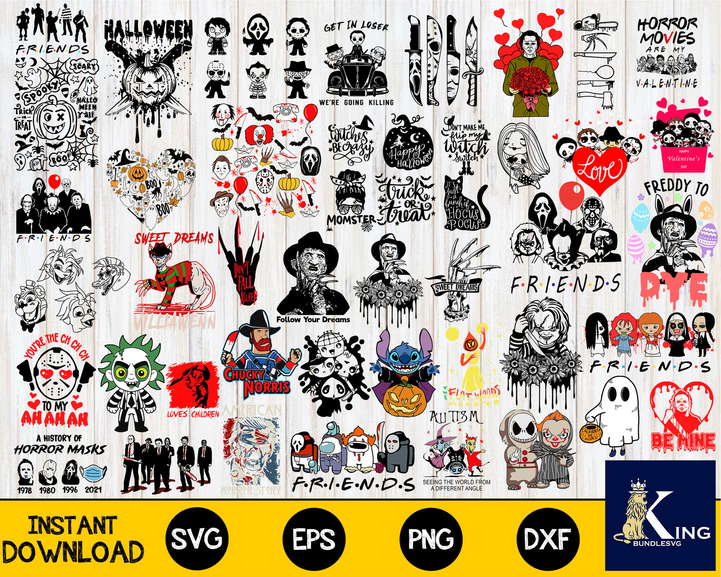 220+ file horror movies bundle SVG DXF EPS PNG, bundle halloween  svg, cricut, for Cricut, Silhouette, digital, file cut