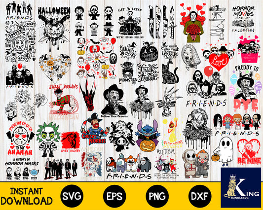 220+ file horror movies bundle SVG DXF EPS PNG, bundle halloween  svg, cricut, for Cricut, Silhouette, digital, file cut