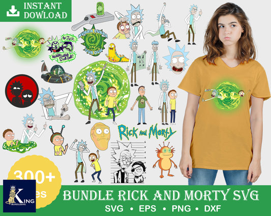 Rick and Morty Bundle svg,300+ files Rick and Morty svg eps png, for Cricut, Silhouette, digital, file cut