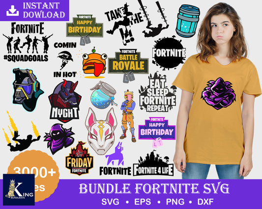 Fortnight Bundle svg,3000+ files Fortnite svg eps png, for Cricut, Silhouette, digital, file cut