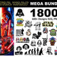 Star Wars Bundle svg,1800+ files Star Wars svg eps png, for Cricut, Silhouette, digital, file cut