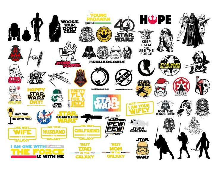 Star Wars Bundle svg,1800+ files Star Wars svg eps png, for Cricut, Silhouette, digital, file cut