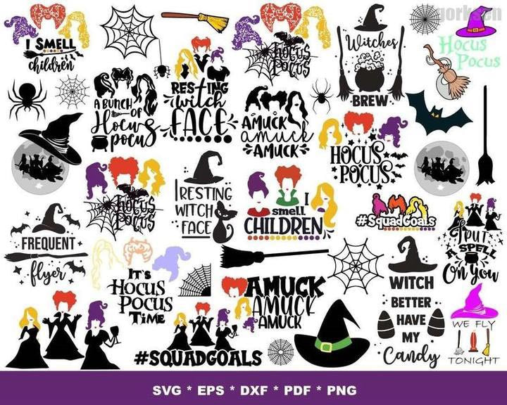 Hocus Pocus Bundle svg,1000 file Hocus Pocus svg eps png, for Cricut, Silhouette, digital, file cut