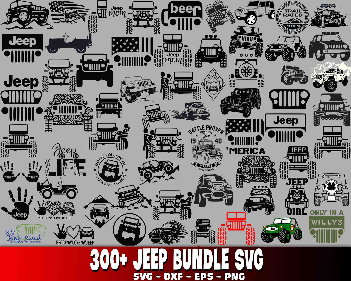 300+ file jeep bundle PNG , Mega bundle jeep PNG , for Cricut, Silhouette, digital, file cut