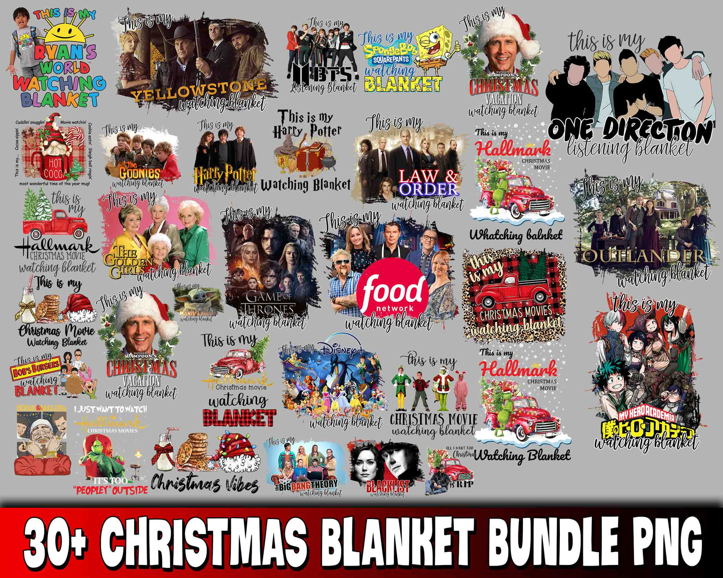 30+ file Christmas Blanket bundle PNG , Mega bundle Christmas Blanket PNG , for Cricut, Silhouette, digital, file cut