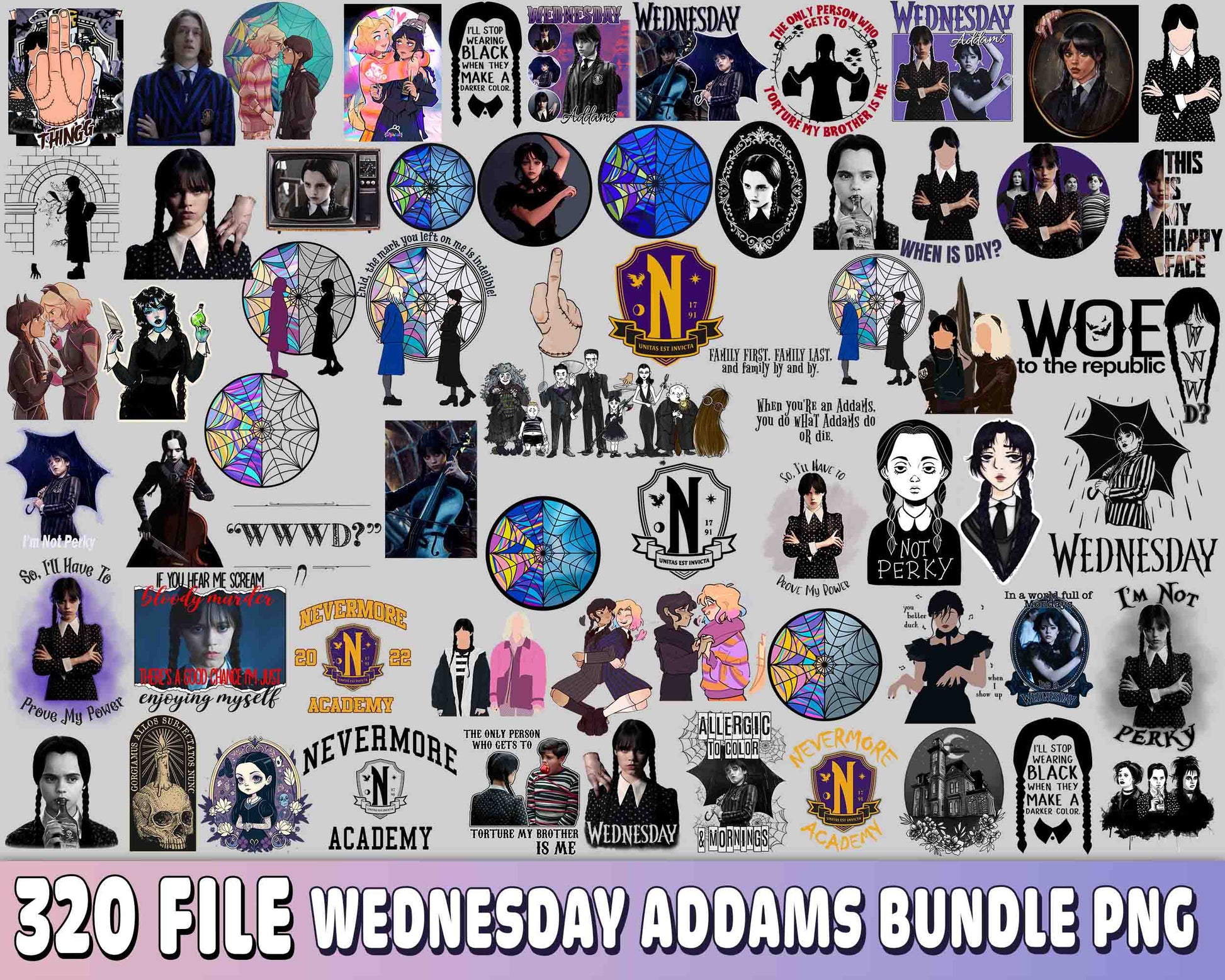 Wednesday Addams bundle PNG, Netflix series bundle PNG , Wednesday Add –  kingbundlesvg