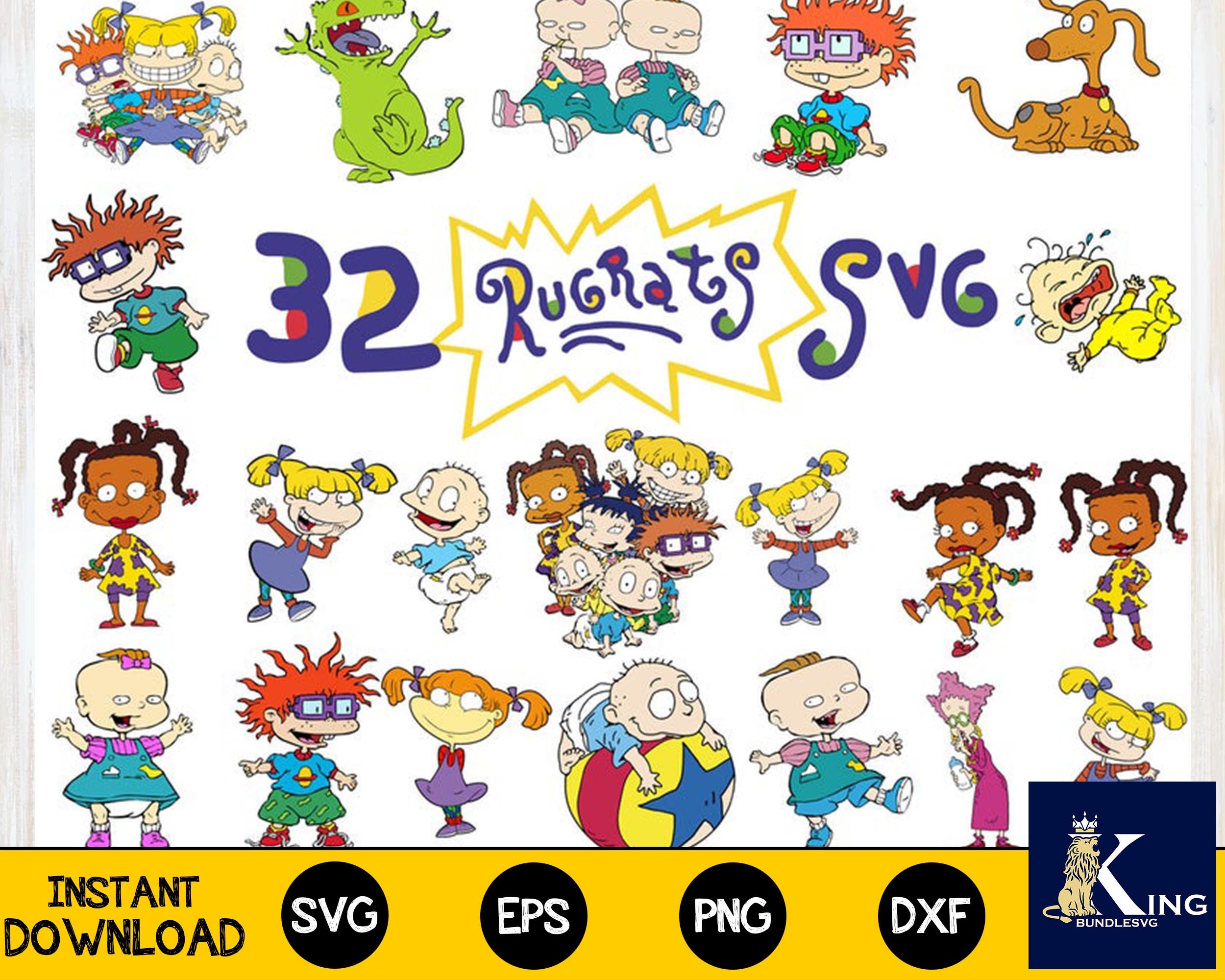 Rugrats Bundle svg,32 file Rugrats svg eps png, for Cricut, Silhouette ...