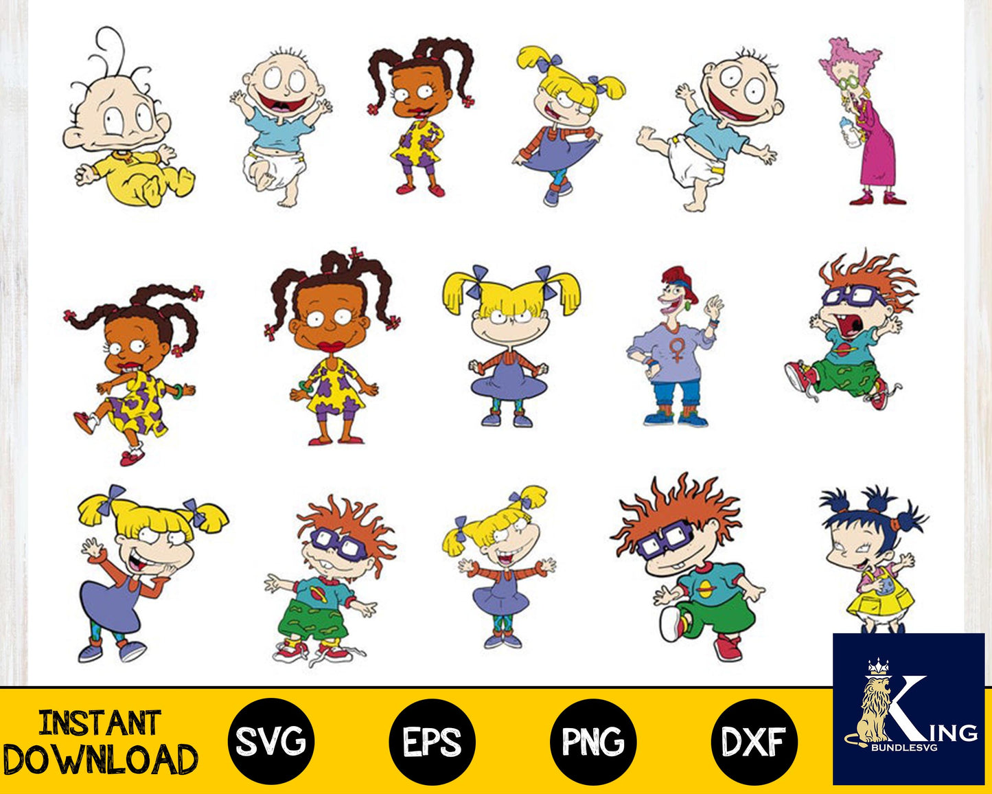 Rugrats Bundle svg,32 file Rugrats svg eps png, for Cricut, Silhouette, digital, file cut