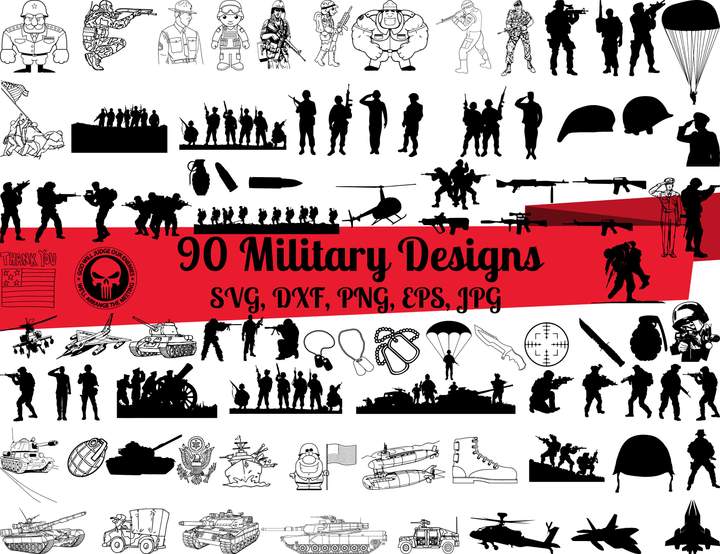 Military Bundle svg,360+ files Military svg eps png, for Cricut, Silhouette, digital, file cut