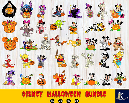 Disney halloween Bundle svg,40+ files Disney halloween svg dxf eps png, for Cricut, Silhouette, digital, file cut