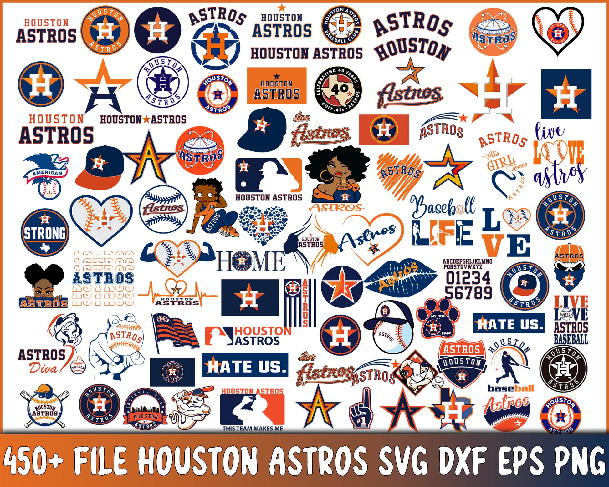 Houston Astros free SVG & PNG baseball cut files - Free SVG Download