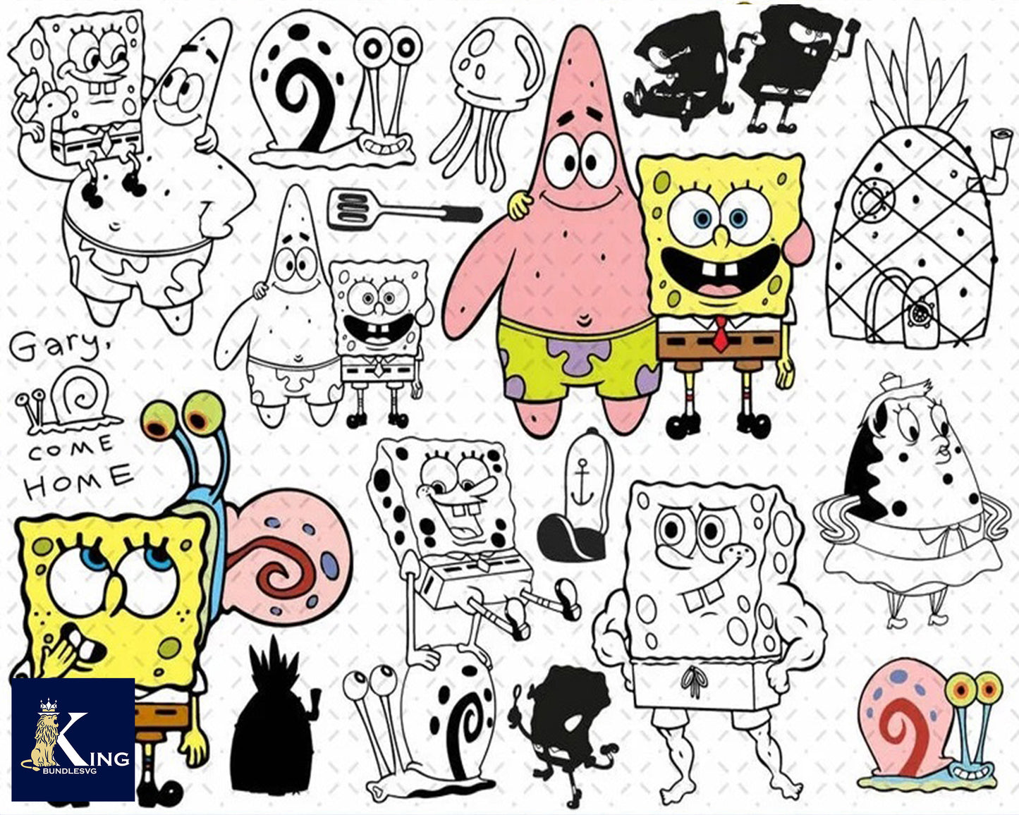 Spongebob Bundle svg,1500+ files Spongebob  svg eps png, for Cricut, Silhouette, digital, file cut