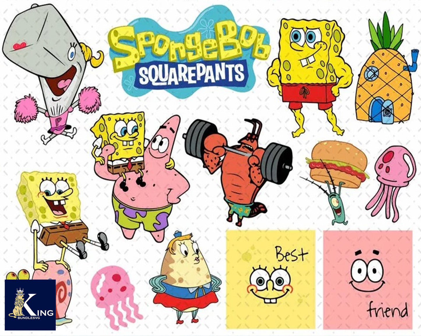 Spongebob Bundle svg,1500+ files Spongebob  svg eps png, for Cricut, Silhouette, digital, file cut