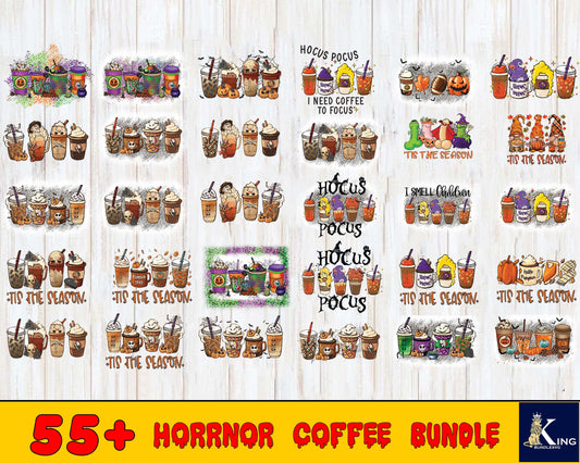 55+ file Tis The Season,Horror Fall coffee pumpkin,HOCUS POCUS Coffee latte bundle  svg dxf eps png, for Cricut, Silhouette, digital, file cut